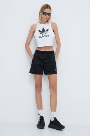Топ adidas Originals Trefoil Tank женский цвет белый IP0679 Топ adidas Originals Trefoil Tank женский цвет белый IP0679