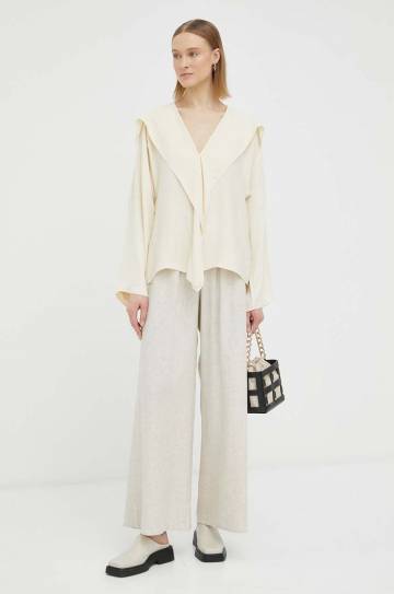 Блузка By Malene Birger женская цвет бежевый однотонная Блузка By Malene Birger женская цвет бежевый однотонная