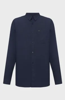 Мужская темно-синяя рубашка Синий XL Guess M6YH14.W2736;G7V2