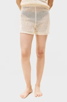 Женские бежевые шорты CROCHET Бежевый XS-S Tommy Hilfiger UW0UW05869