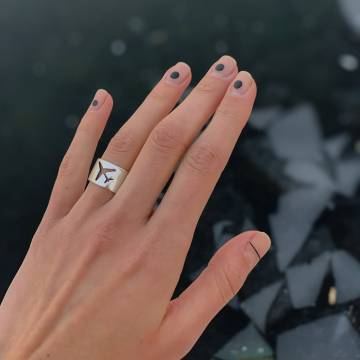 Серебряное кольцо "Самолет" 112228 Серебряное кольцо "Самолет" 112228