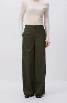 Reserved - Брюки з широкими штанинами - зелений - 006HG-87M