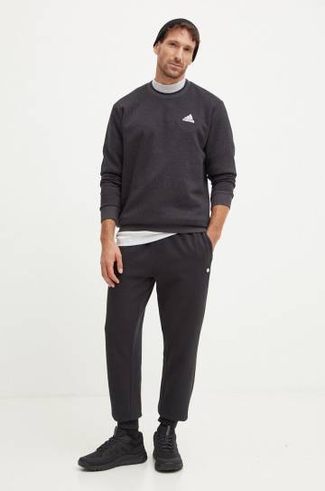 Хлопковая футболка adidas Originals мужская цвет серый меланж IZ2551 Хлопковая футболка adidas Originals мужская цвет серый меланж IZ2551