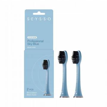 Сменные насадки для электрической зубной щетки Seysso Basic Color Professional Sky Blue, 2 шт Сменные насадки для электрической зубной щетки Seysso Basic Color Professional Sky Blue, 2 шт