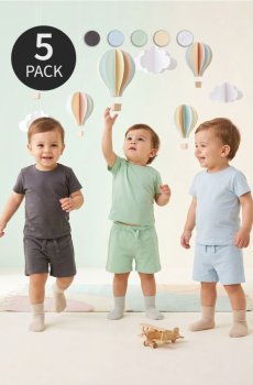 Бавовняні шорти 5 pack - пильно-зелений