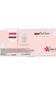 Формы-типсы для наращивания ногтей Nails Molekula Professional Квадрат, 240 шт