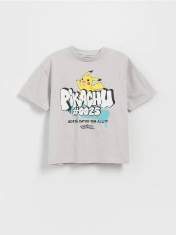 Reserved - Бавовняна футболка Pokemon - світло-сірий - 932EG-09X Reserved - Бавовняна футболка Pokemon - світло-сірий - 932EG-09X