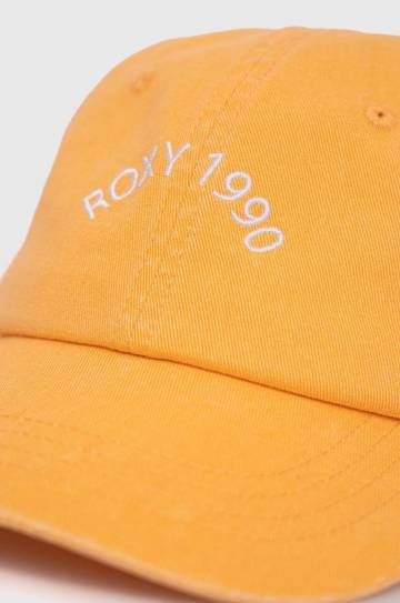 Хлопковая кепка Roxy цвет оранжевый с аппликацией Хлопковая кепка Roxy цвет оранжевый с аппликацией