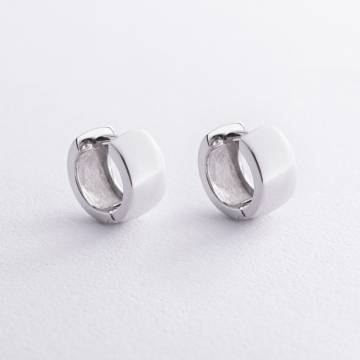 Серьги - кольца в белом золоте с08558 Серьги - кольца в белом золоте с08558