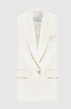Жилет цвета айвори из льна