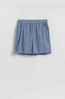 Reserved - Шорти regular з додаванням льону - гіацинтовий - 9428N-54X