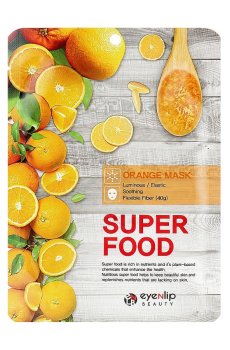 Тканевая маска для лица Eyenlip Super Food Orange Mask c экстрактом апельсина, 23 мл