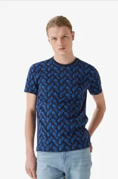 Мужская синяя футболка Синий M Lacoste TH033535L