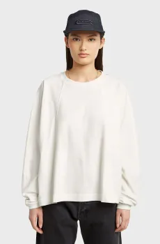 Женский белый лонгслив A line oversized Белый L G-Star RAW D27742,D976