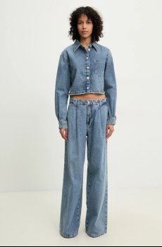 Хлопковая рубашка Moschino Jeans