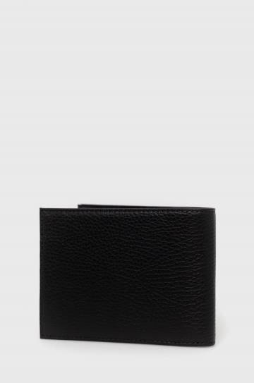 Кожаный кошелек + брелок Emporio Armani мужской цвет чёрный Кожаный кошелек + брелок Emporio Armani мужской цвет чёрный