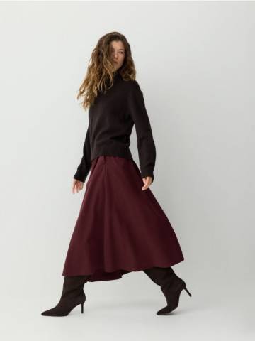 Reserved - Мідіспідниця - червоне дерево - 377GX-93X