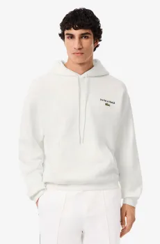 Мужская белая толстовка Белый M-L Lacoste SH594770V