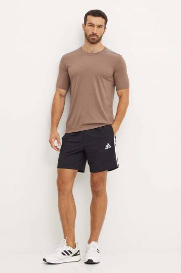 Футболка для тренинга Calvin Klein Performance цвет коричневый однотонный Футболка для тренинга Calvin Klein Performance цвет коричневый однотонный