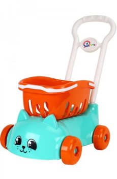 Детская игрушка TechnoK Коляска Котик, оранжево-бирюзовый, от 3 лет (6924)