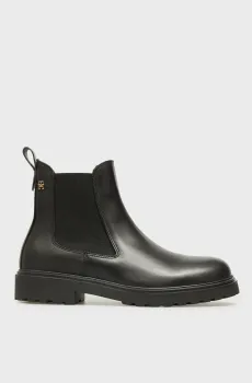 Женские черные кожаные челси CLEATED Черный 38 Tommy Hilfiger FW0FW08766