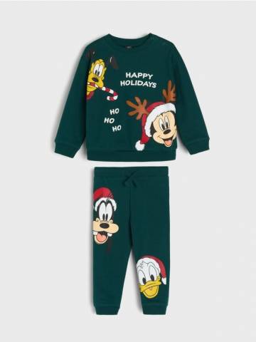 Комплект із світшота та штанів Mickey Mouse - синьо-зелений Комплект із світшота та штанів Mickey Mouse - синьо-зелений