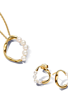 Подарунковий комплект "Природне коло" з перлинами