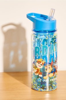 Пляшка для води з ручкою та соломинкою PAW Patrol - різнобарвний