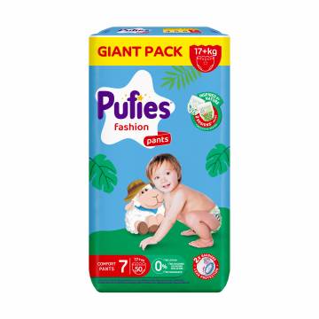 Подгузники-трусики Pufies Fashion размер 7 (17+ кг), 50 шт Подгузники-трусики Pufies Fashion размер 7 (17+ кг), 50 шт