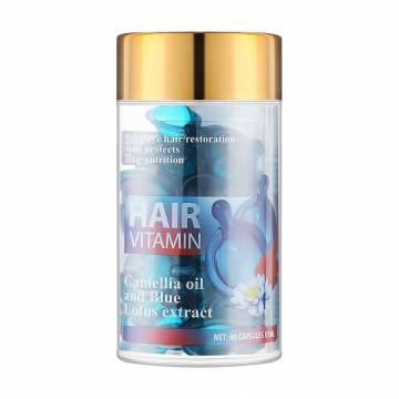 Витамины для волос LeNika Hair Vitamin с маслом камелии и экстрактом голубого лотоса, 40*1 мл Витамины для волос LeNika Hair Vitamin с маслом камелии и экстрактом голубого лотоса, 40*1 мл