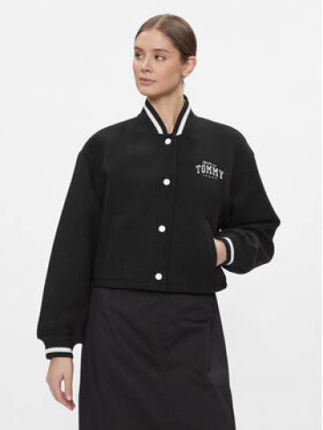 Tommy Jeans Куртка бомбер Varsity DW0DW17236 Чорний Relaxed Fit Tommy Jeans Куртка бомбер Varsity DW0DW17236 Чорний Relaxed Fit