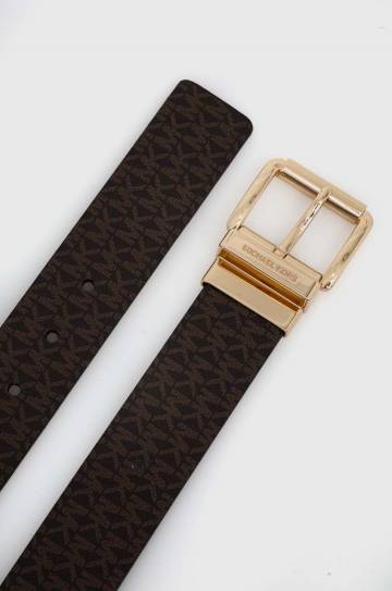 Двухсторонний кожаный ремень MICHAEL Michael Kors женский цвет коричневый Двухсторонний кожаный ремень MICHAEL Michael Kors женский цвет коричневый
