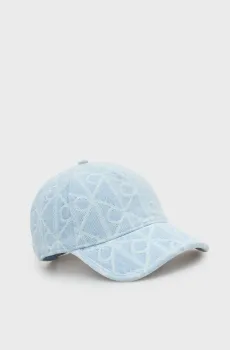 Женская голубая джинсовая кепка с узором AOP JACQUARD DENIM BB CAP Голубой ONESIZE Calvin Klein LV04F5069G