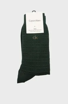 Мужские темно-зеленые носки (2 пары) GRID Зеленый ONESIZE Calvin Klein 701235969