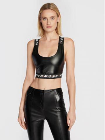 John Richmond Топ Fitness UWA22053TO Чорний Regular Fit John Richmond Топ Fitness UWA22053TO Чорний Regular Fit