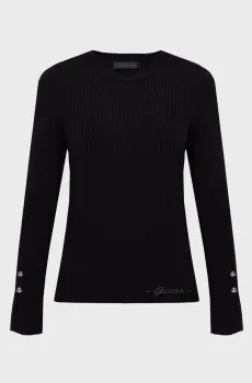 Женский черный джемпер Черный L Guess W6YR09.Z0948;JBLK