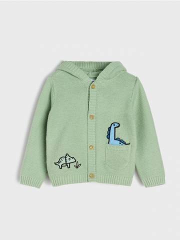 Джемпер із каптуром - ментолово-зелений