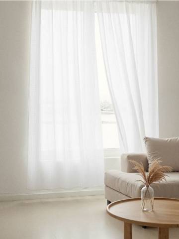 Фіранка на стрічці - білий