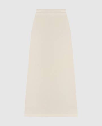 Белая юбка из шерсти