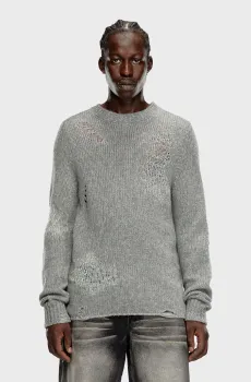 Мужской серый шерстяной джемпер K-NORMAN MAGLIA Серый M Diesel A15189 0SJAT