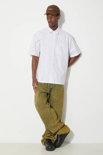 Хлопковая рубашка Norse Projects Ivan Relaxed Organic мужская цвет зелёный relaxed классический воротник N40.0623.8022 Хлопковая рубашка Norse Projects Ivan Relaxed Organic мужская цвет зелёный relaxed классический воротник N40.0623.8022
