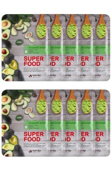 Тканевая маска для лица Eyenlip Super Food Avocado Mask с экстрактом авокадо, 10*23 мл