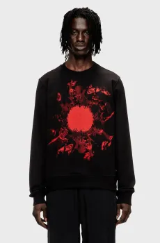 Мужской черный свитшот S-GINN-T3 Черный M Diesel A18734 0HYAT