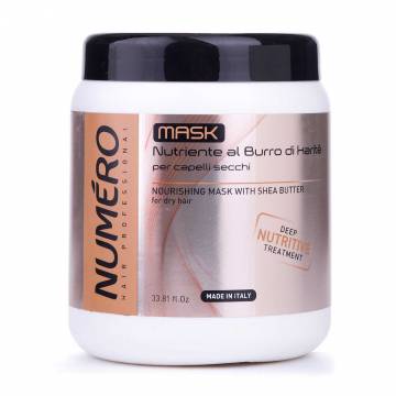 Питательная маска для волос Brelil Numero Nourishing Mask With Shea Butter с маслом карите, 1 л Питательная маска для волос Brelil Numero Nourishing Mask With Shea Butter с маслом карите, 1 л