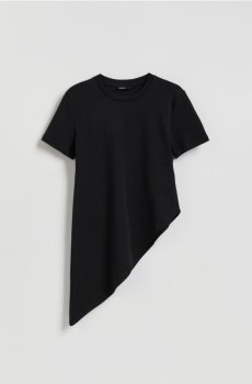 Reserved - Ассиметричная футболка - чорний - 453KL-99X