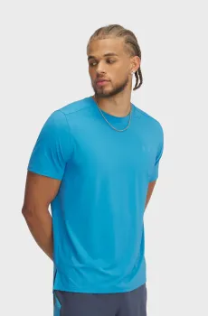 Мужская голубая футболка UA LAUNCH ELITE SHORTSLEEVE Голубой M Under Armour 1389802-452