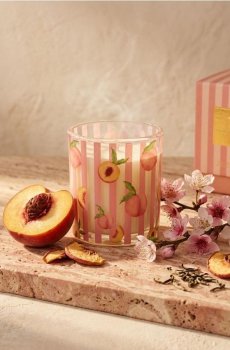 Свічка з ароматом персика - пастельний рожевий