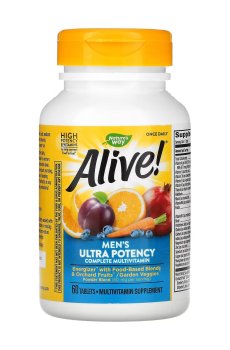 Мультивитамины для мужчин Natures Way Alive! Mens Ultra Potency, 60 таблеток