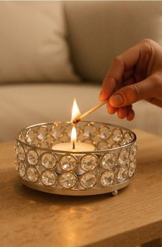 Декоративна таця - срібний