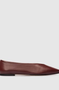 Бордовые кожаные балетки Betty